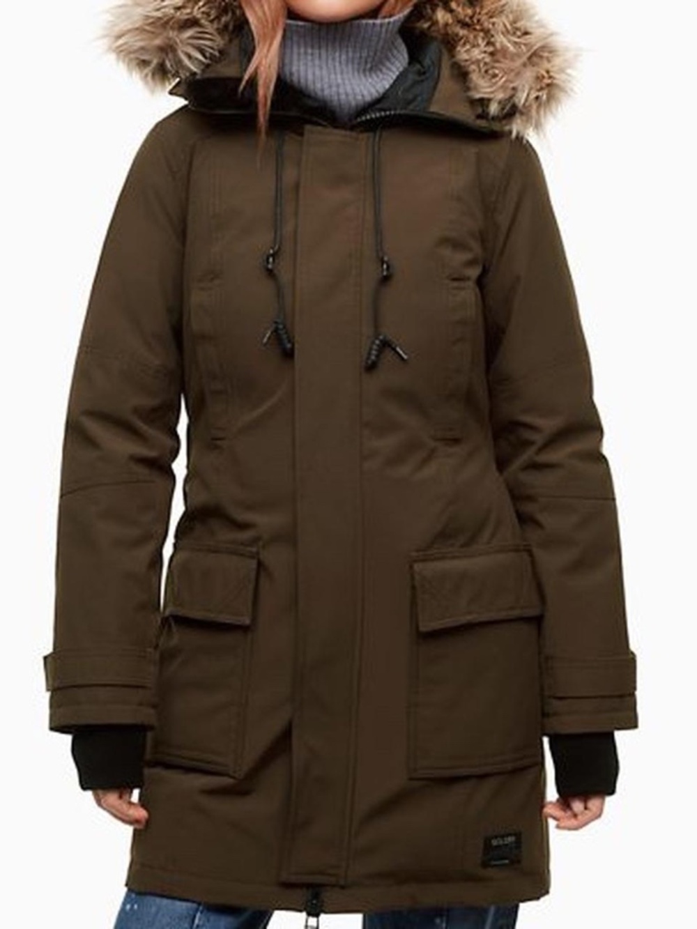 Aritzia TNA bancroft parka in green size s